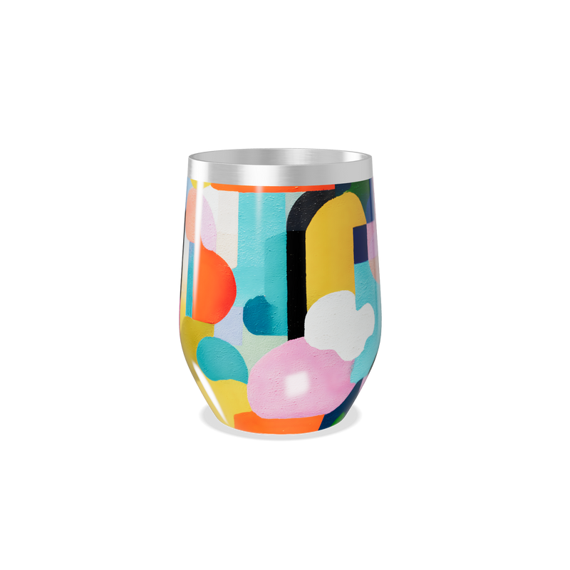 Copo Térmico Slim - Estampa Colorida Abstrata