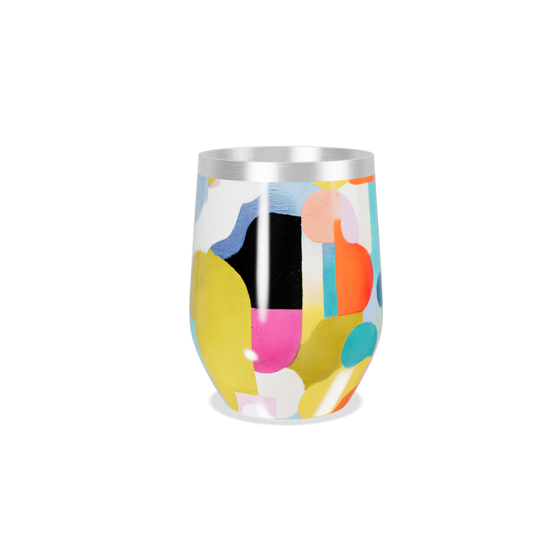 Copo Térmico Slim - Estampa Colorida Abstrata