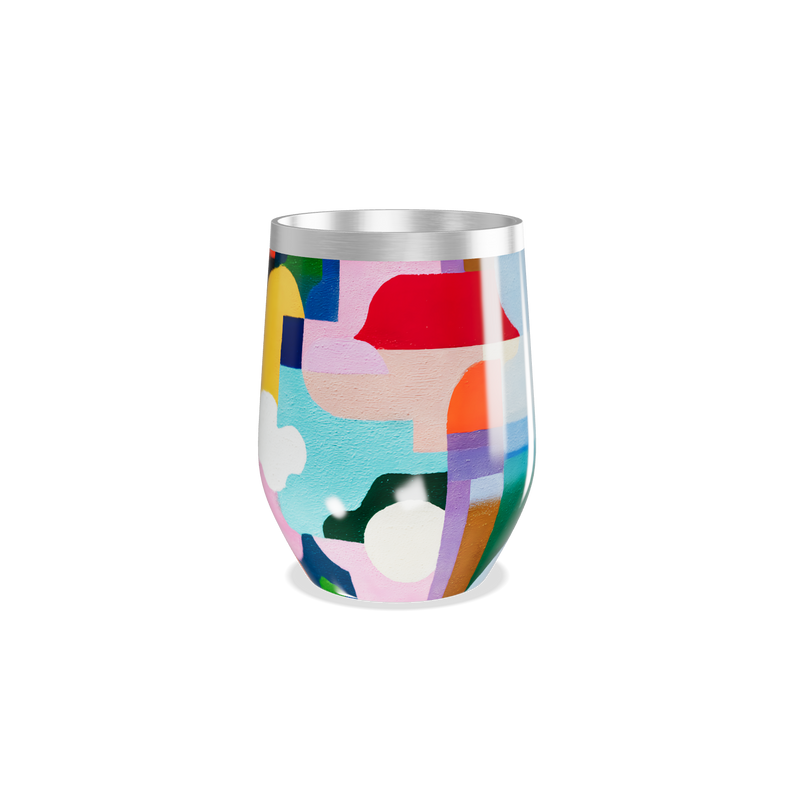 Copo Térmico Slim - Estampa Colorida Abstrata