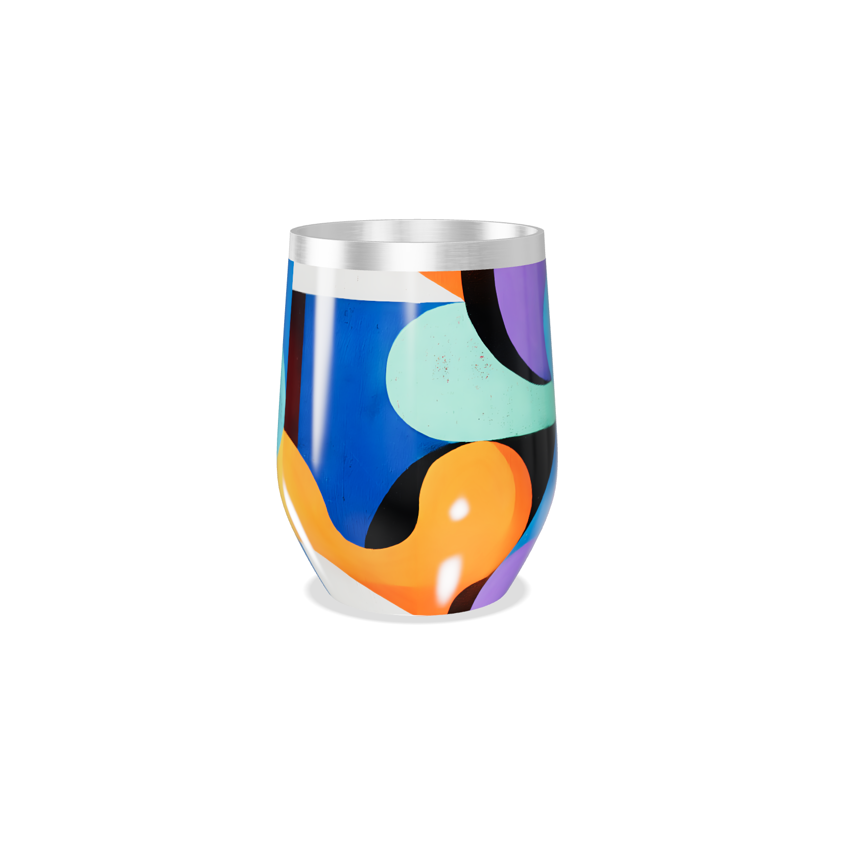 Copo Térmico Slim - Colorido Abstrato Aço Inox