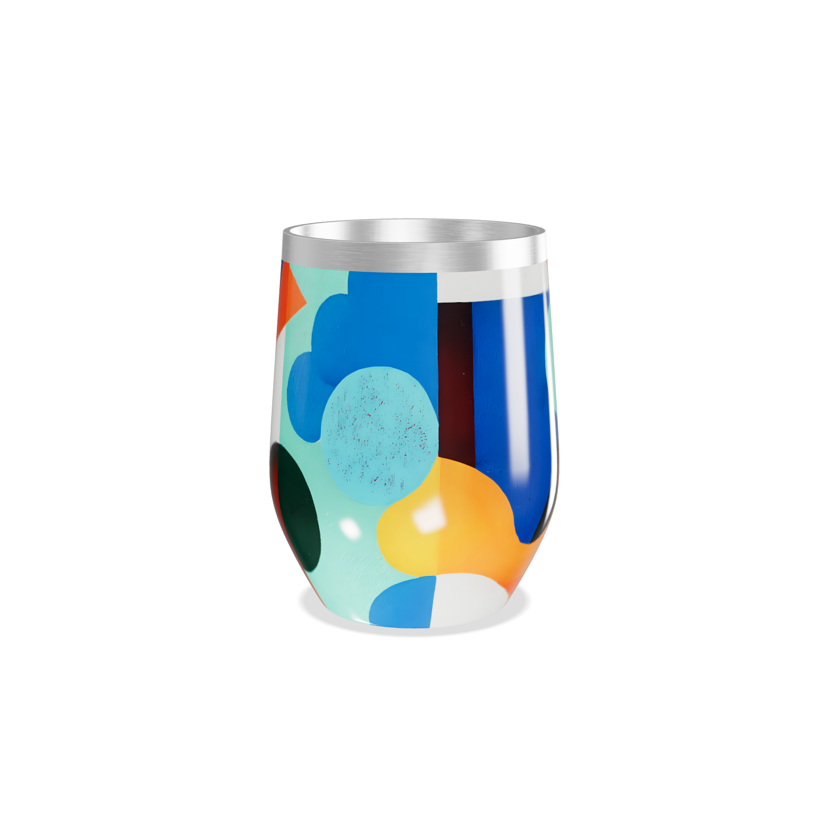 Copo Térmico Slim - Colorido Abstrato Aço Inox