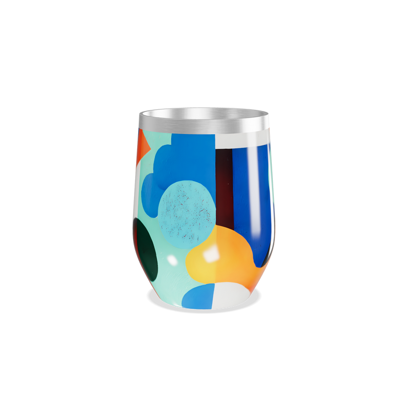 Copo Térmico Slim - Colorido Abstrato Aço Inox