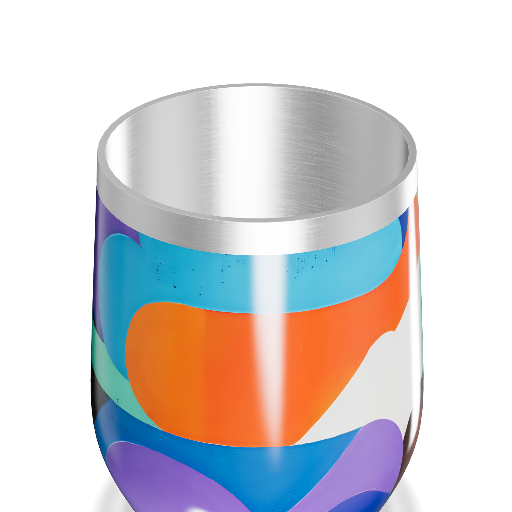 Copo Térmico Slim - Colorido Abstrato Aço Inox