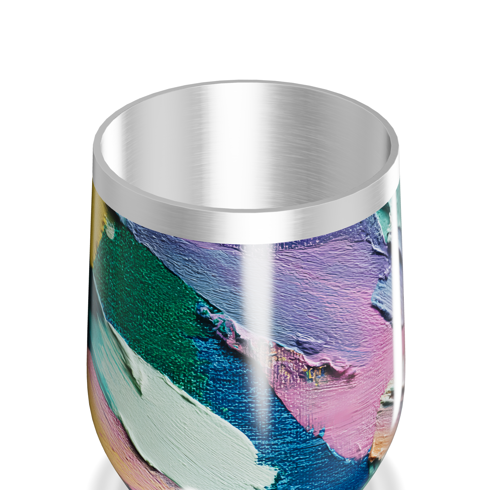 Copo Térmico Slim - Estampa Abstrata Colorida