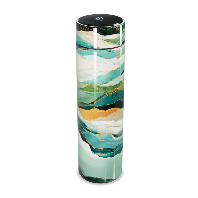 Garrafa Térmica Touch - Verde Marmorizada