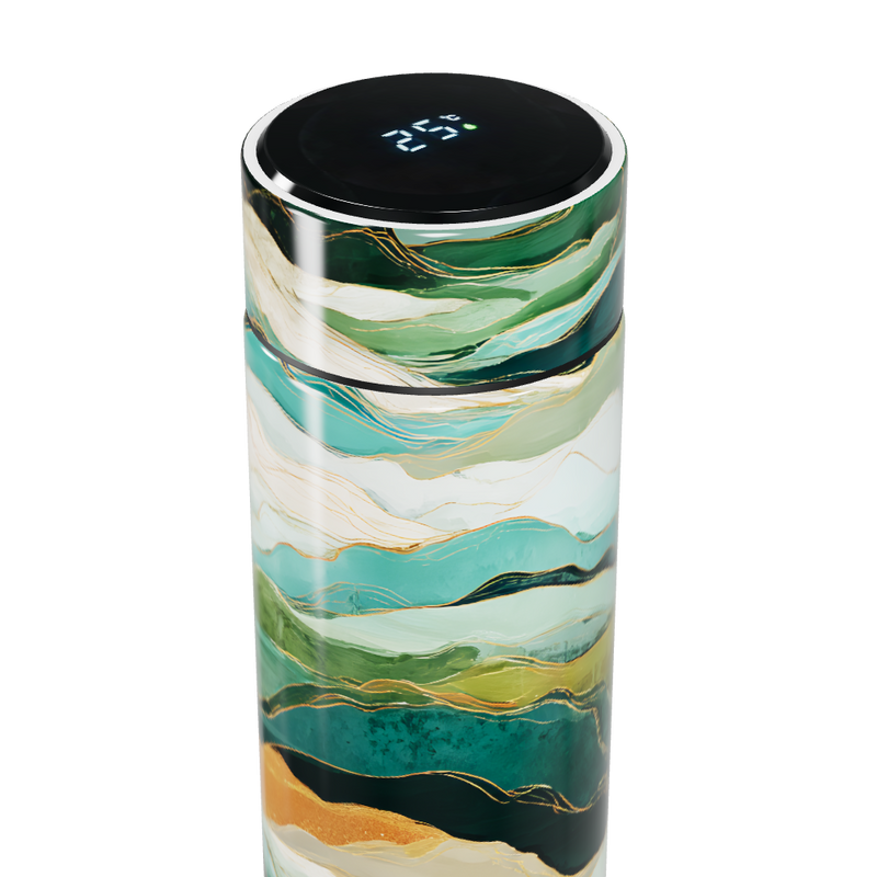 Garrafa Térmica Touch - Verde Marmorizada