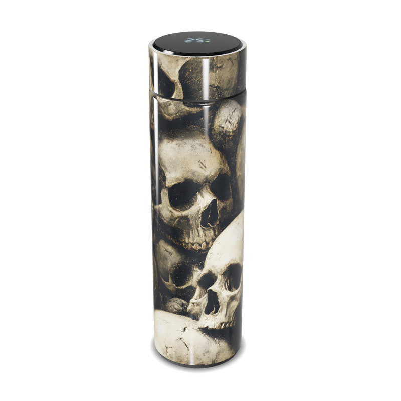 Garrafa Térmica Touch - Estampa Caveiras Aço