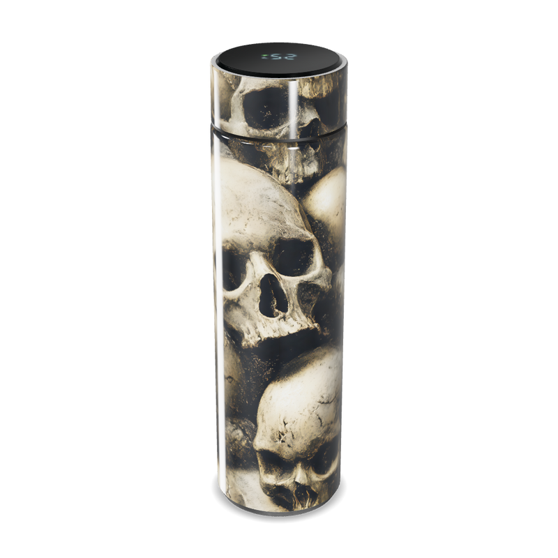 Garrafa Térmica Touch - Estampa Caveiras Aço