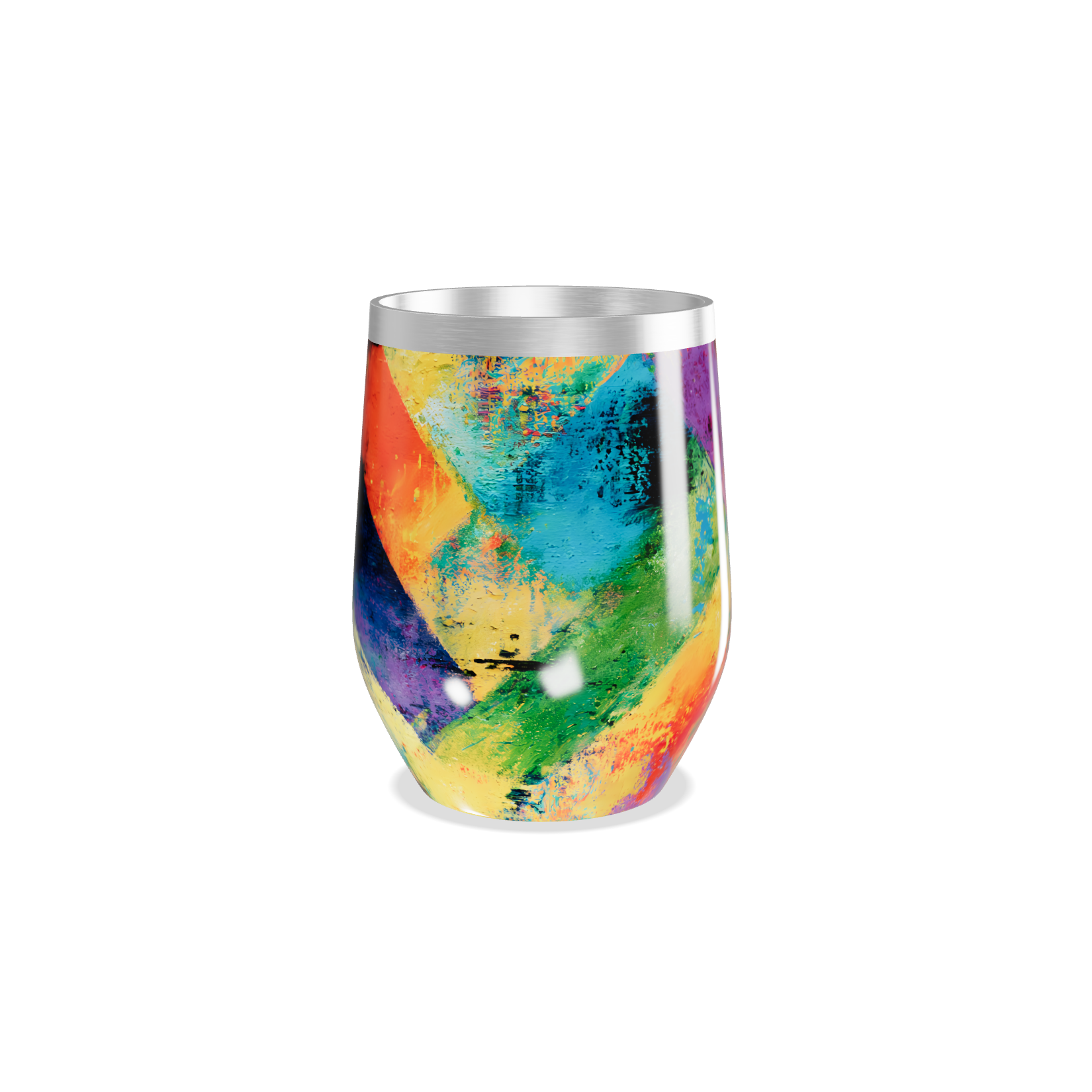 Copo Térmico Slim - Estampa Colorida Abstrata