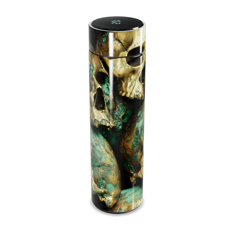 Garrafa Térmica Touch - Caveira Dourada