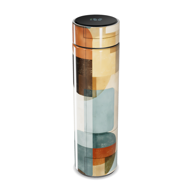 Garrafa Térmica Touch - Estampa Abstrata Colorida