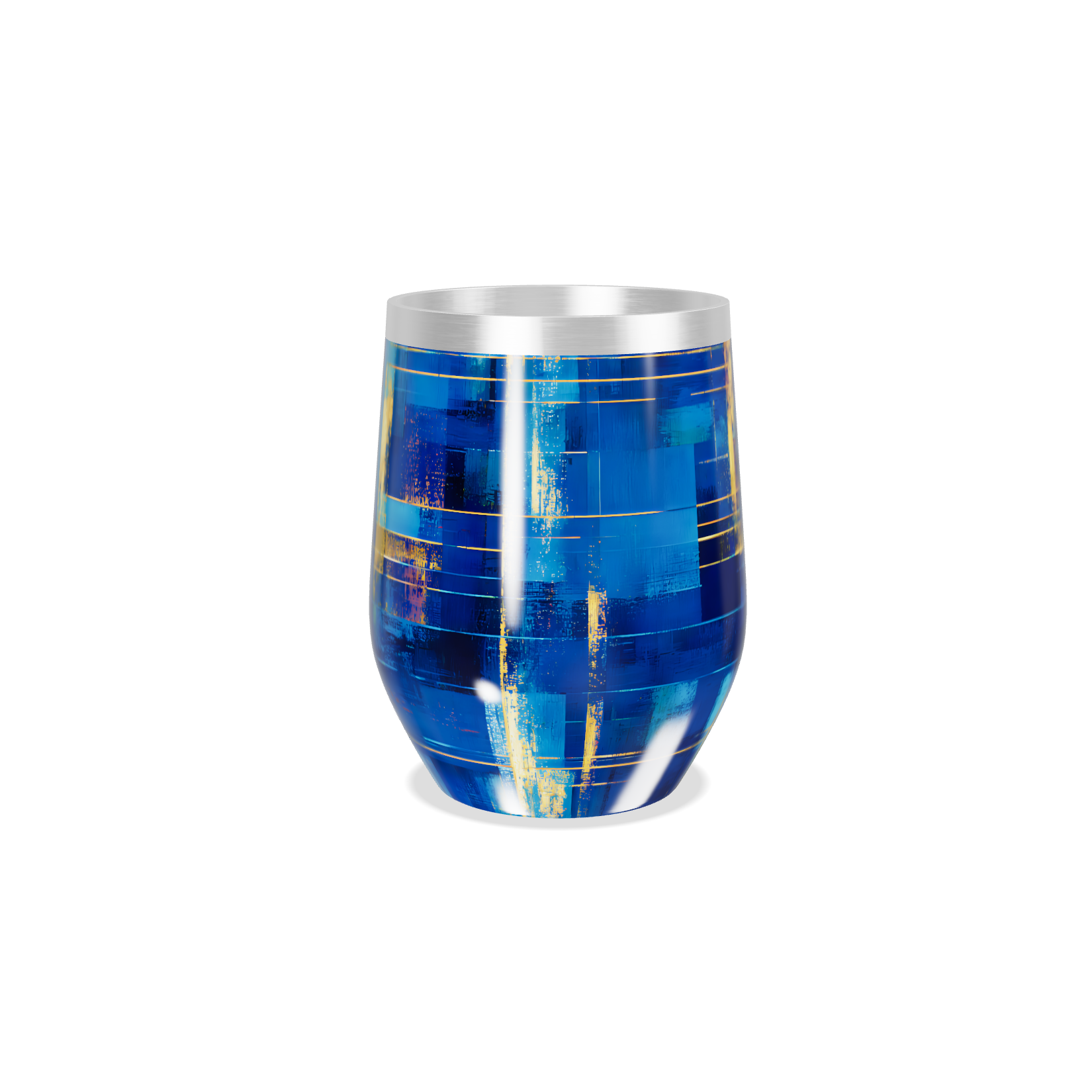 Copo Térmico Slim - Azul Estampado Aço Inox