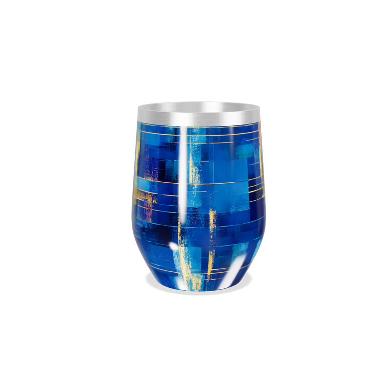 Copo Térmico Slim - Azul Estampado Aço Inox