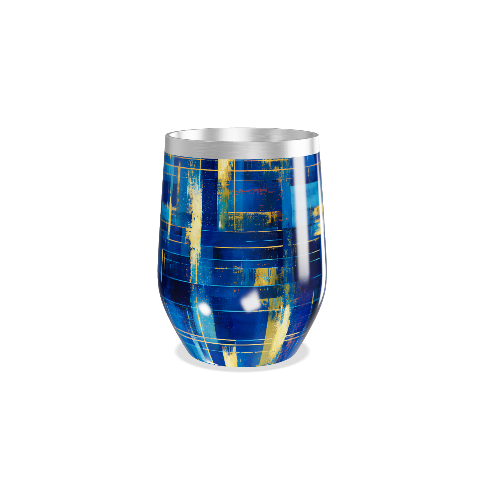 Copo Térmico Slim - Azul Estampado Aço Inox