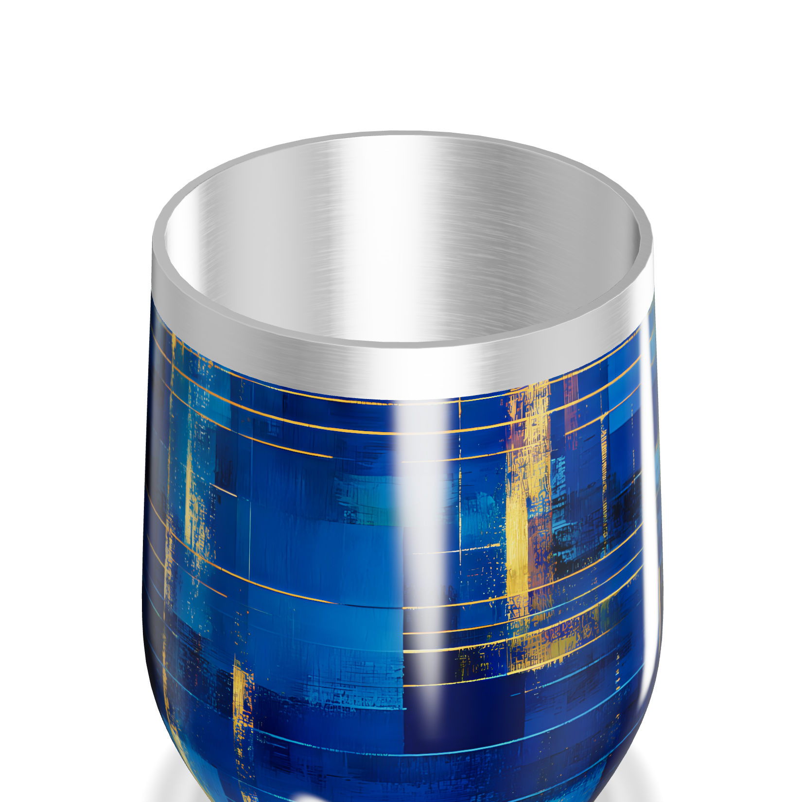 Copo Térmico Slim - Azul Estampado Aço Inox