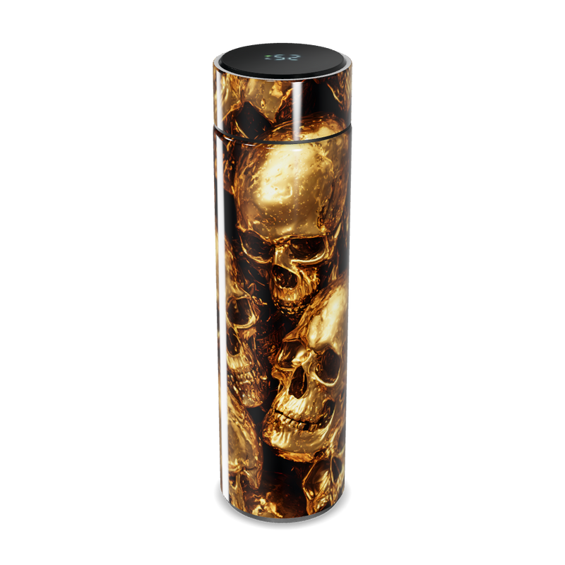 Garrafa Térmica Touch - Caveiras Douradas