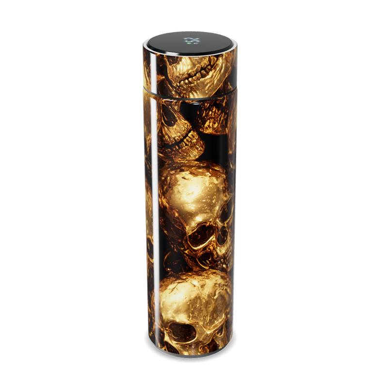 Garrafa Térmica Touch - Caveiras Douradas