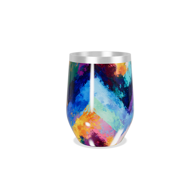 Copo Térmico Slim - Estampa Abstrata Colorida