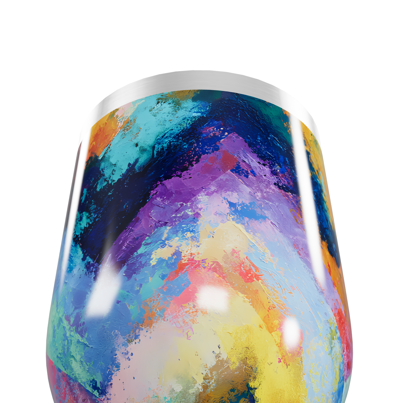 Copo Térmico Slim - Estampa Abstrata Colorida