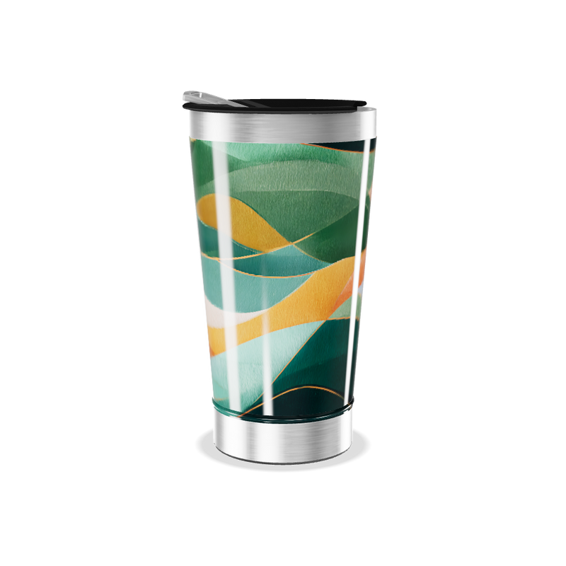 Copo Térmico - Estampa Abstrata Colorida