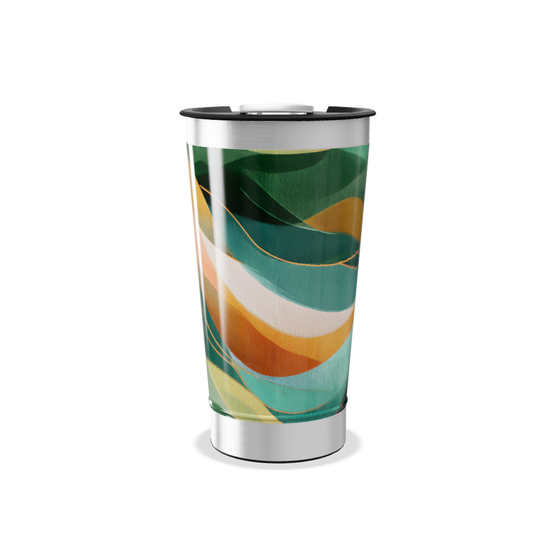 Copo Térmico - Estampa Abstrata Colorida