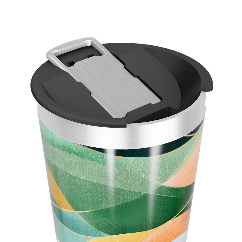 Copo Térmico - Estampa Abstrata Colorida