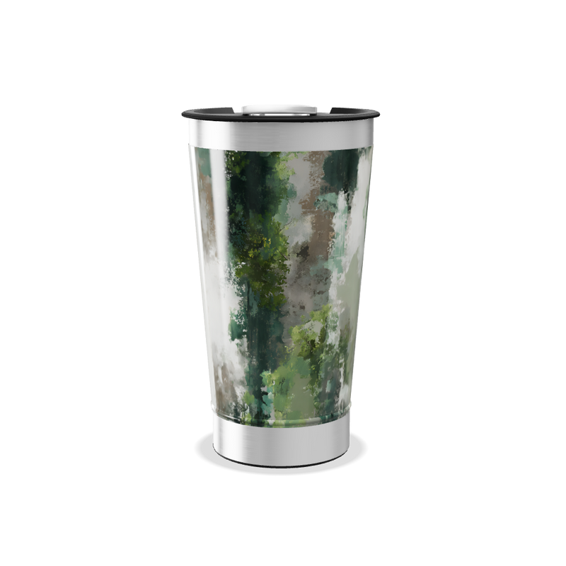 Copo Térmico - Estampa Abstrata Verde