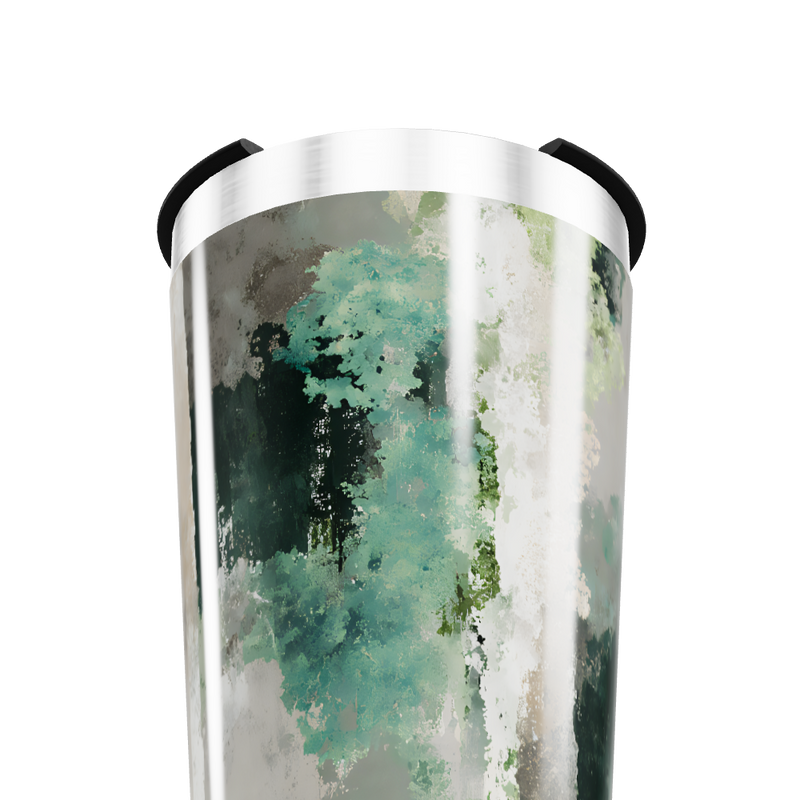 Copo Térmico - Estampa Abstrata Verde