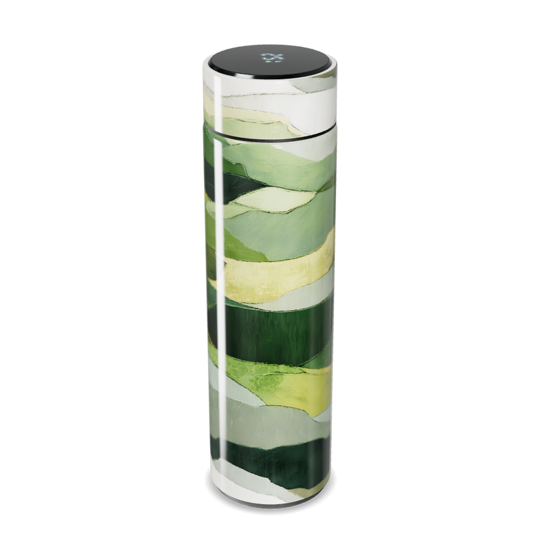 Garrafa Térmica Touch - Estampa Verde Abstrata