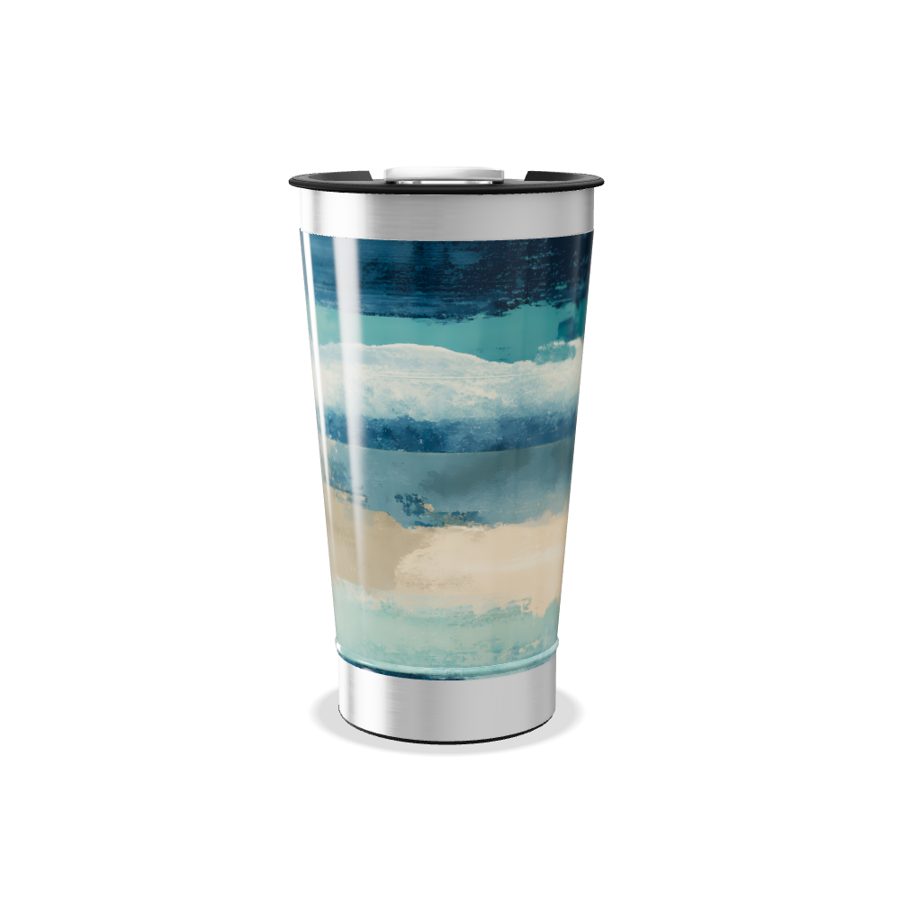 Copo Térmico - Estampa Azul e Bege