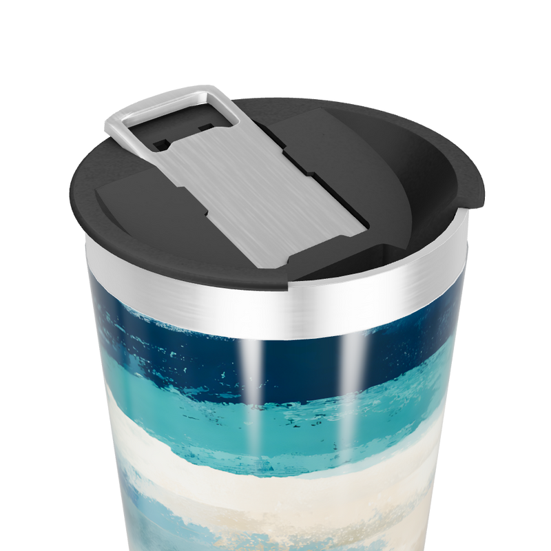 Copo Térmico - Estampa Azul e Bege