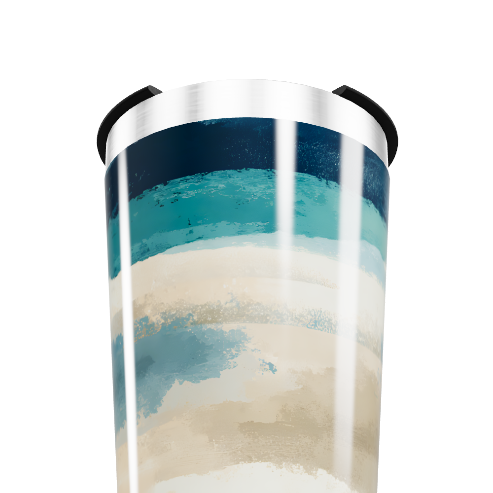 Copo Térmico - Estampa Azul e Bege