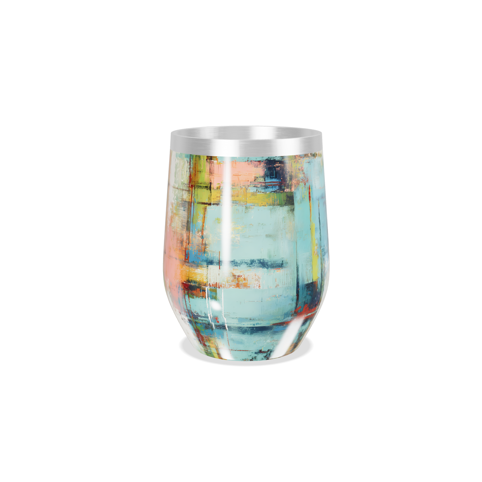 Copo Térmico Slim - Estampa Abstrata Colorida