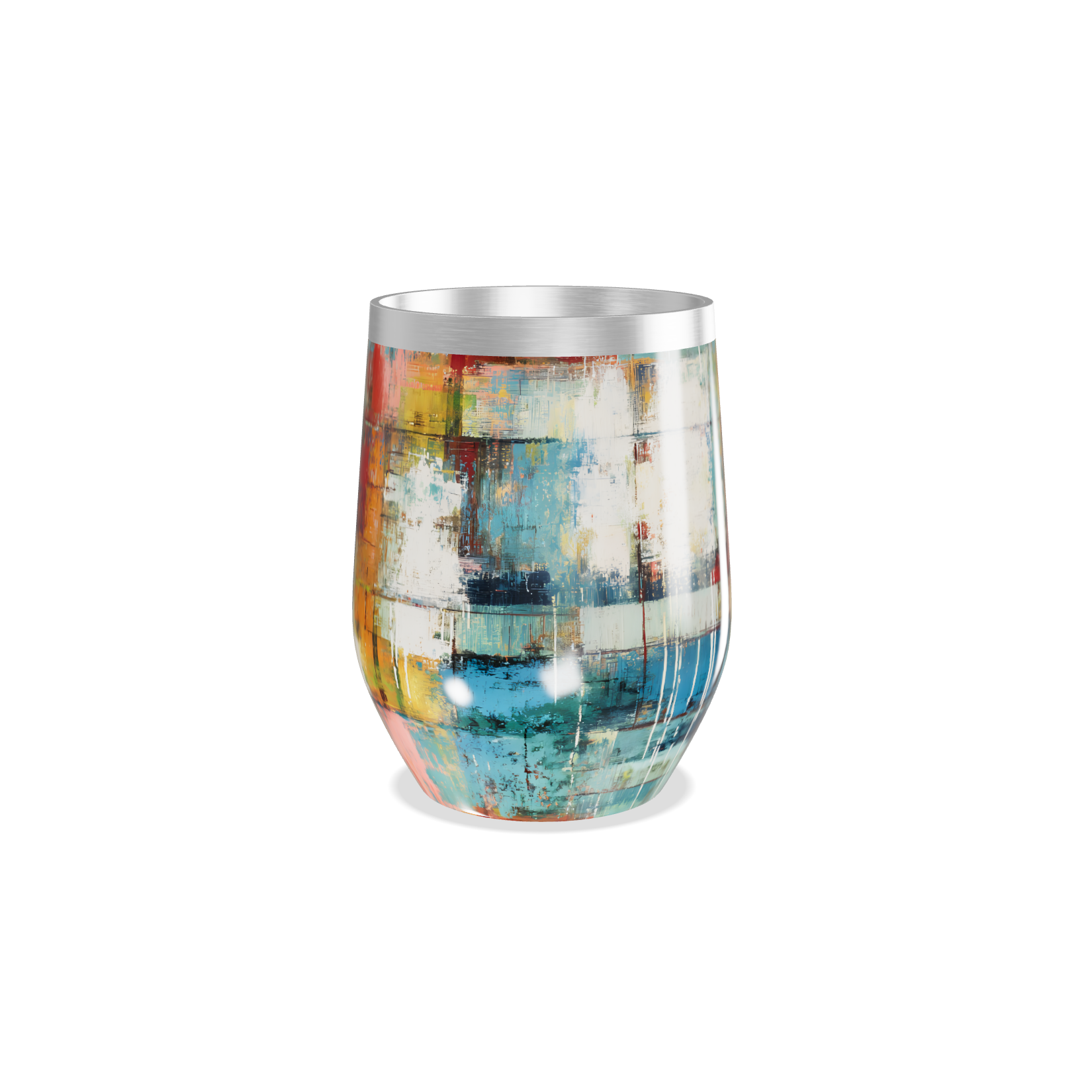 Copo Térmico Slim - Estampa Abstrata Colorida