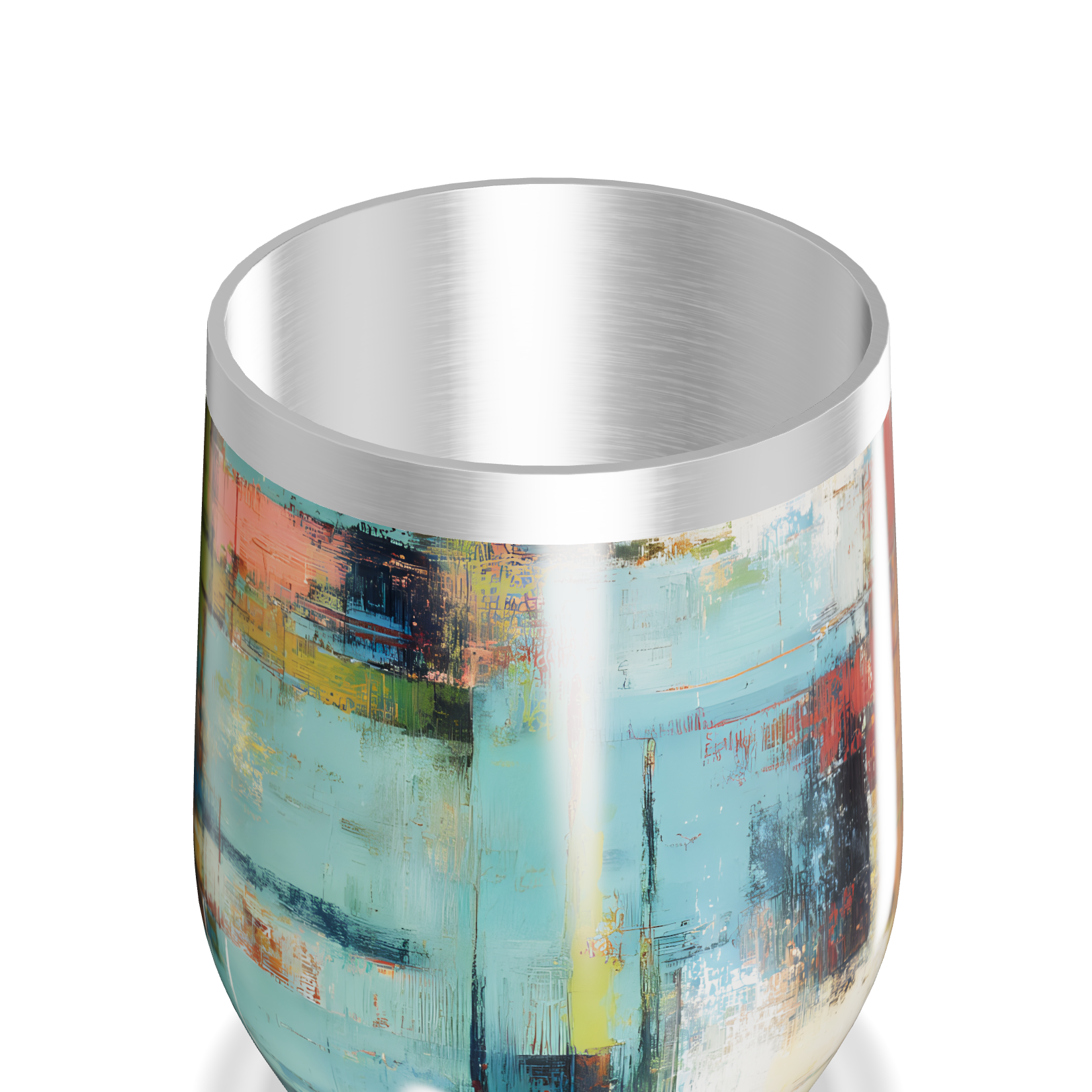 Copo Térmico Slim - Estampa Abstrata Colorida