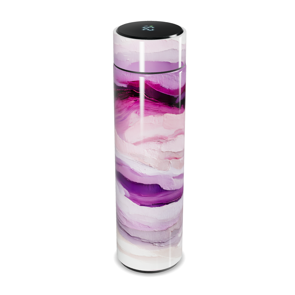 Garrafa Térmica Touch - Estampa Rosa e Roxa