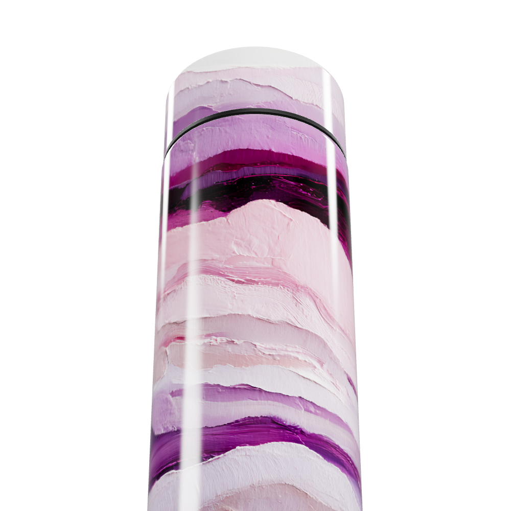 Garrafa Térmica Touch - Estampa Rosa e Roxa