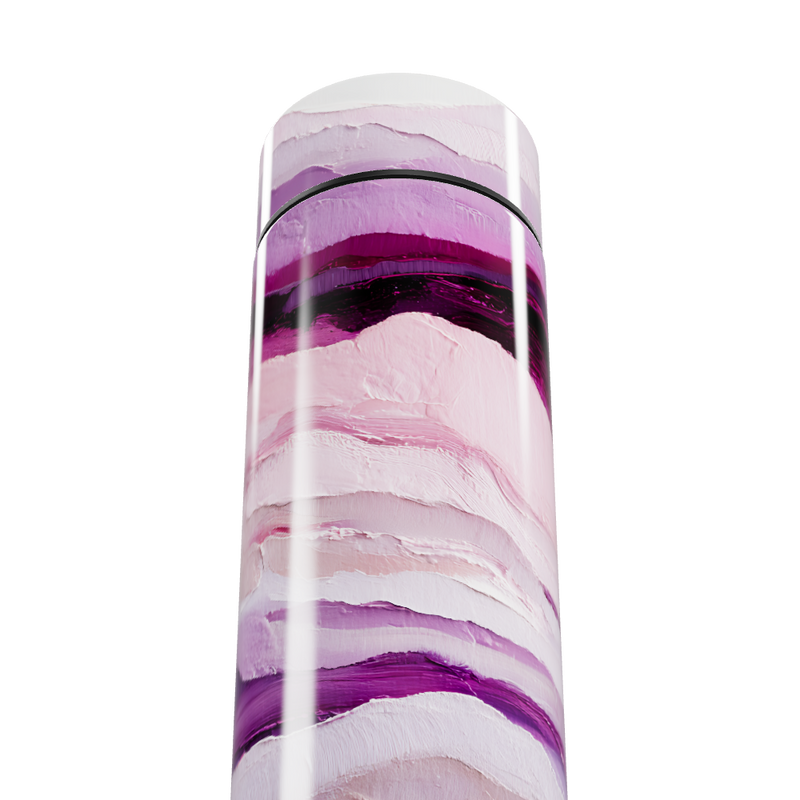 Garrafa Térmica Touch - Estampa Rosa e Roxa