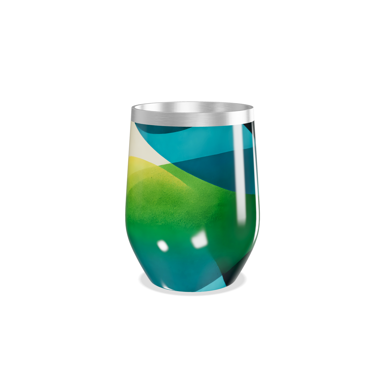 Copo Térmico Slim - Estampa Abstrata Colorida