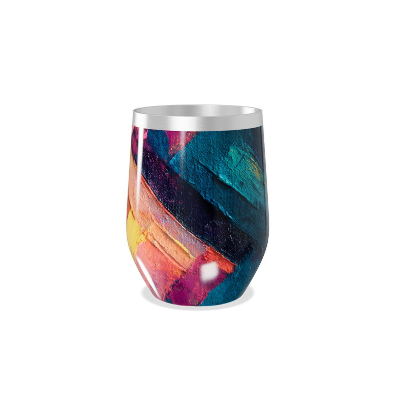 Copo Térmico Slim - Estampa Abstrata Colorida