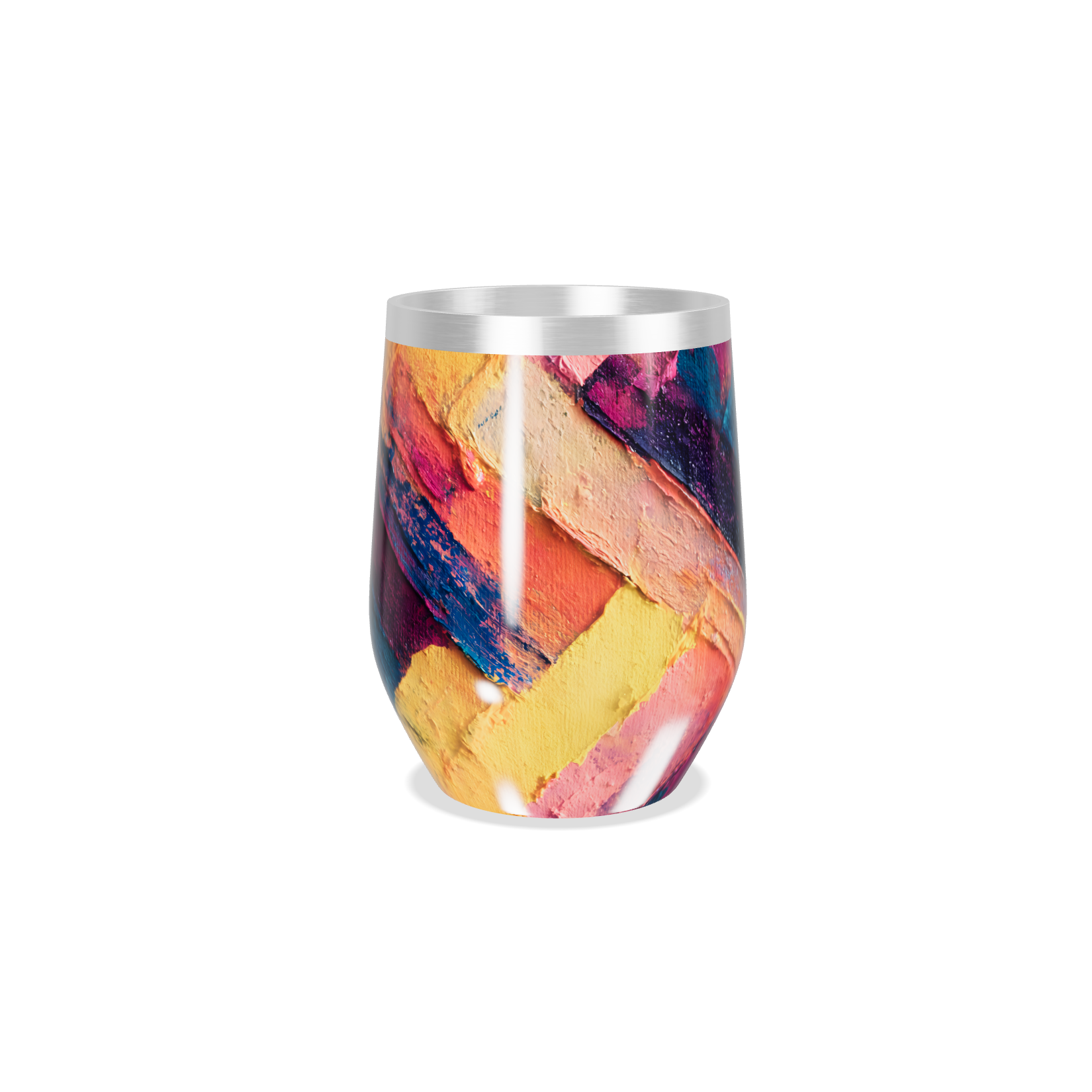 Copo Térmico Slim - Estampa Abstrata Colorida