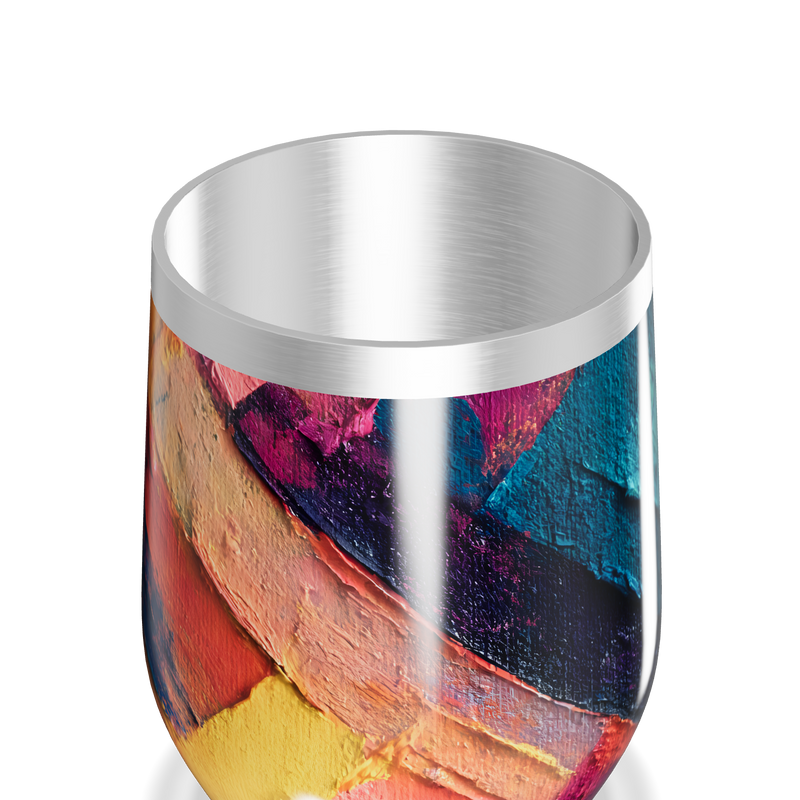 Copo Térmico Slim - Estampa Abstrata Colorida