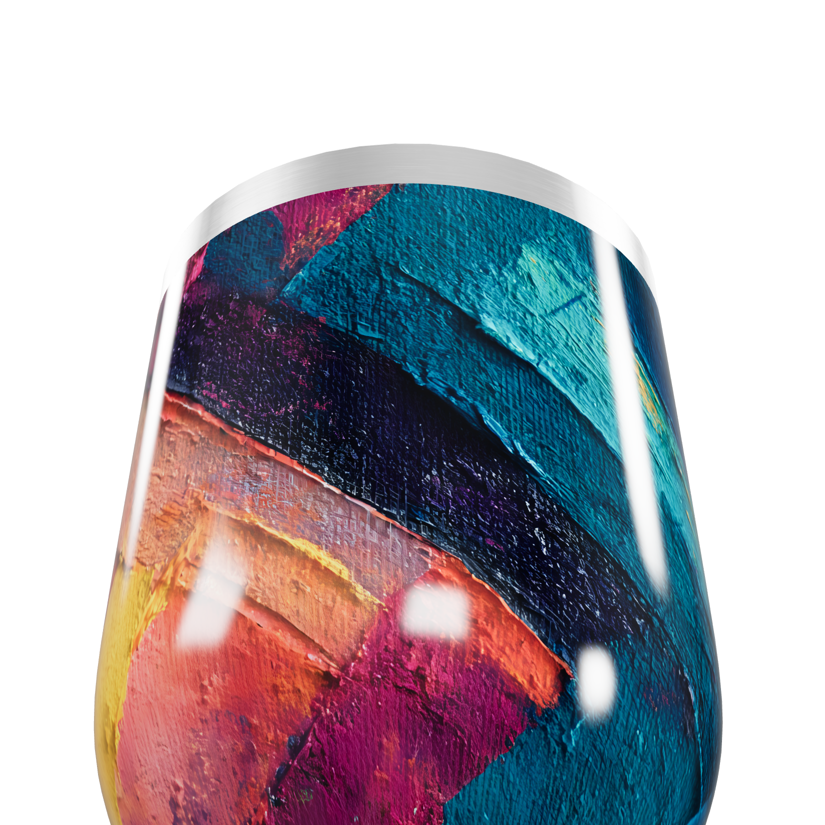 Copo Térmico Slim - Estampa Abstrata Colorida