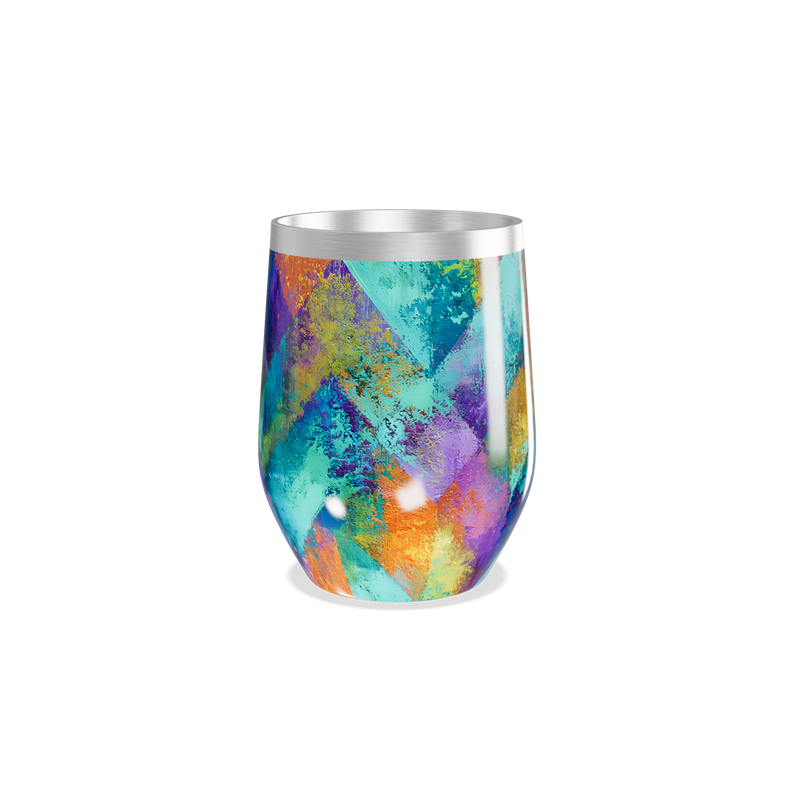 Copo Térmico Slim - Estampa Abstrata Colorida