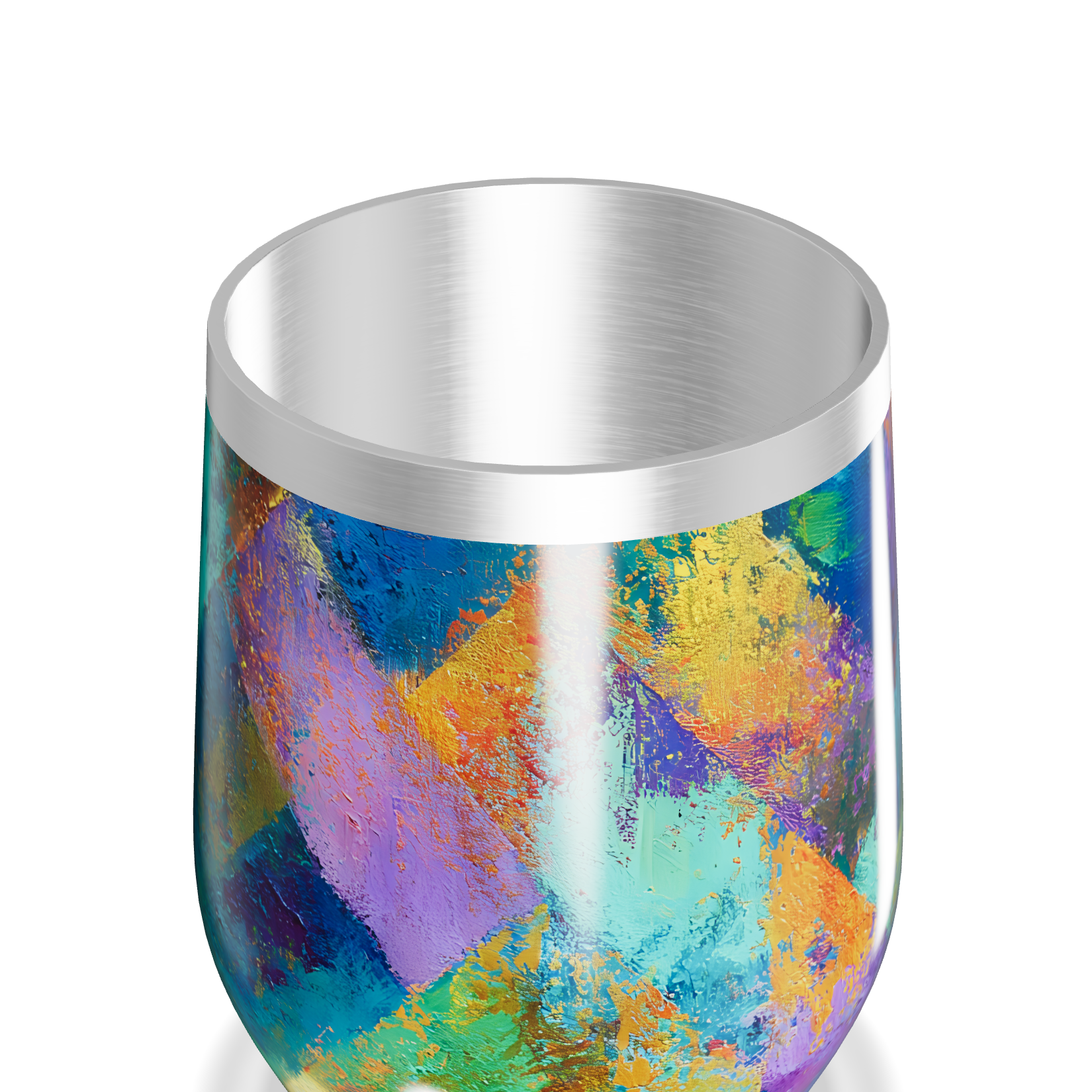 Copo Térmico Slim - Estampa Abstrata Colorida