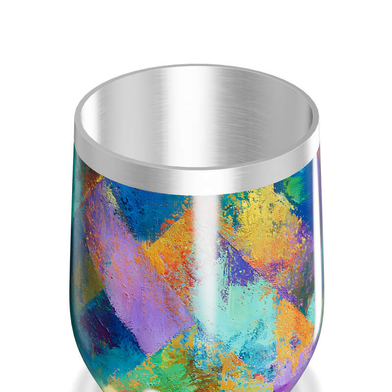 Copo Térmico Slim - Estampa Abstrata Colorida