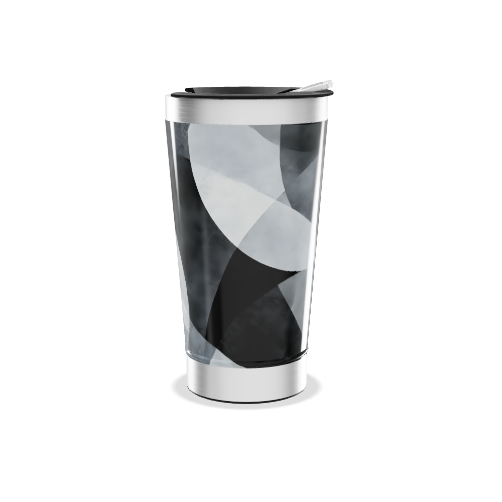 Copo Térmico - Inox com Estampa Abstrata