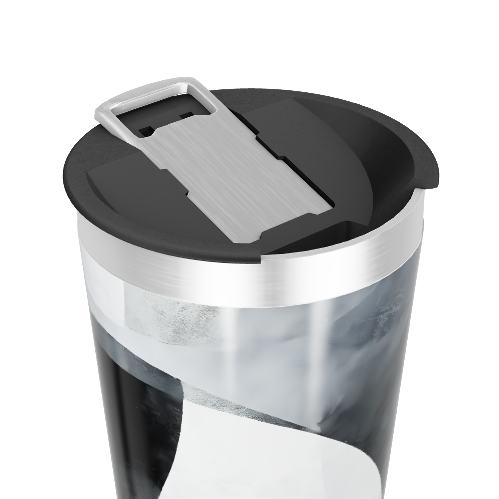 Copo Térmico - Inox com Estampa Abstrata