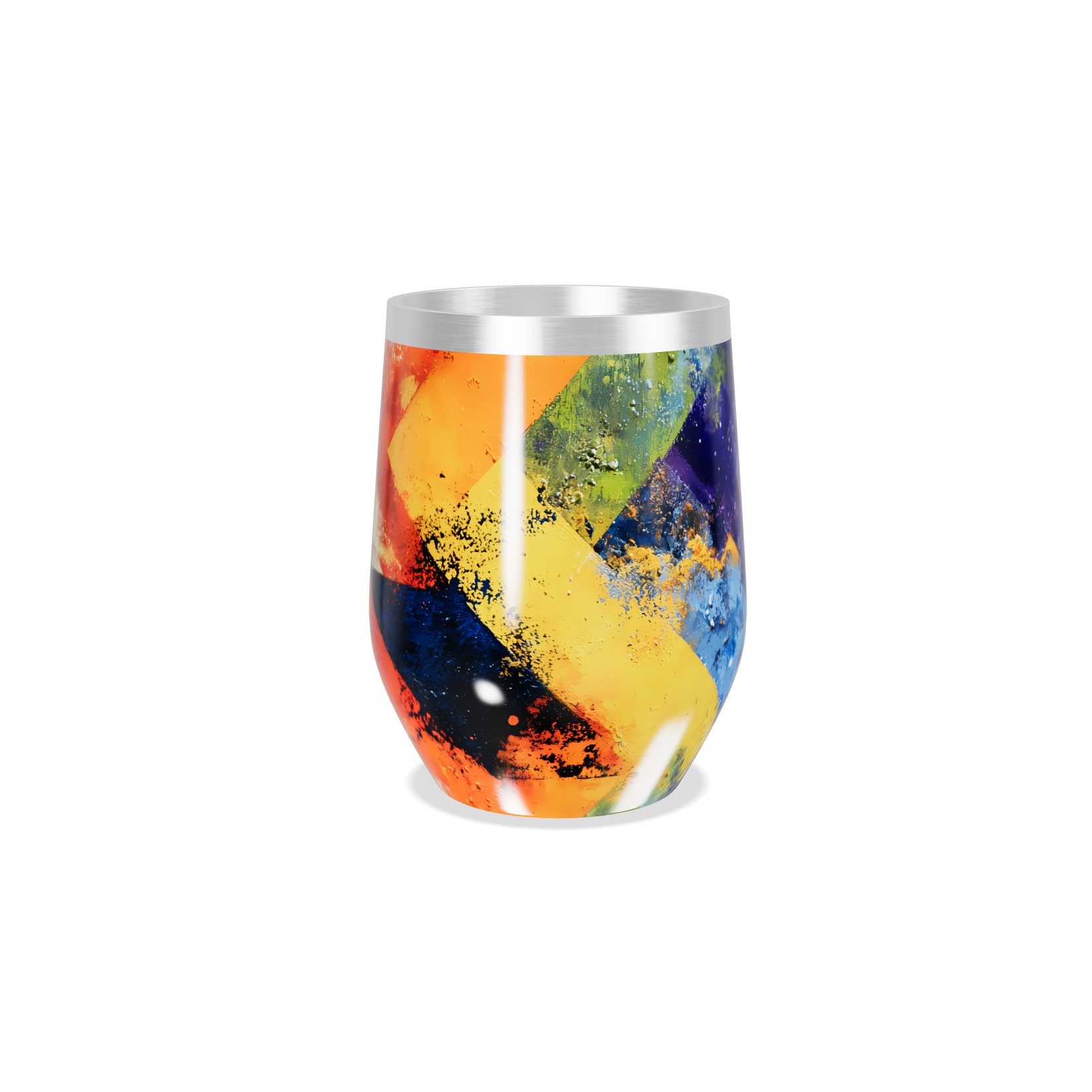 Copo Térmico Slim - Estampa Colorida Abstrata