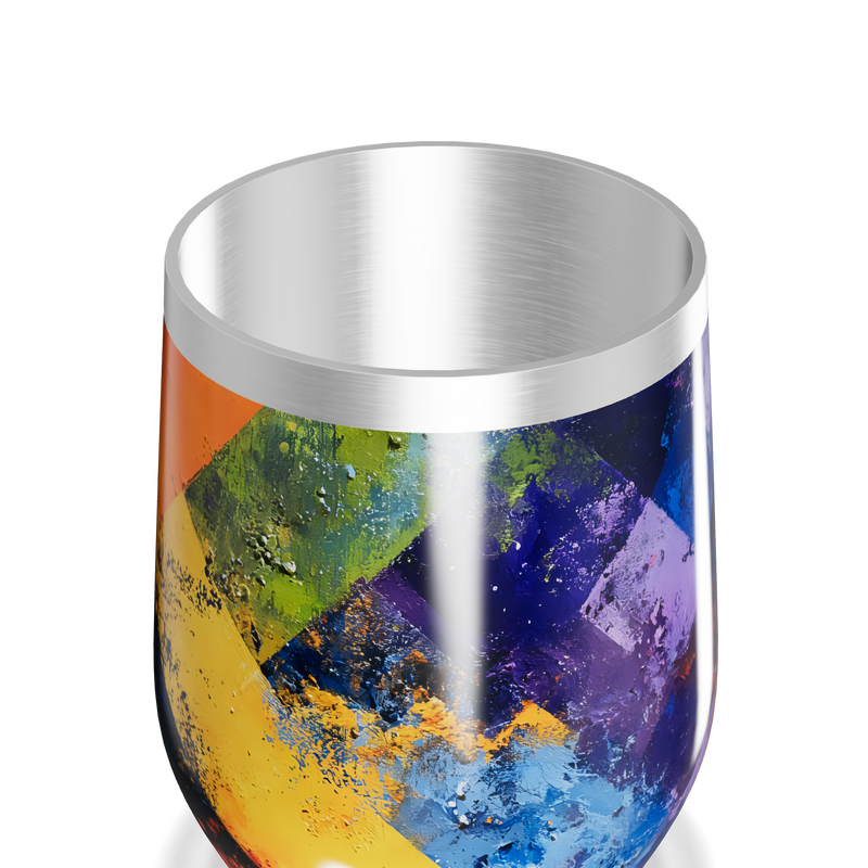 Copo Térmico Slim - Estampa Colorida Abstrata